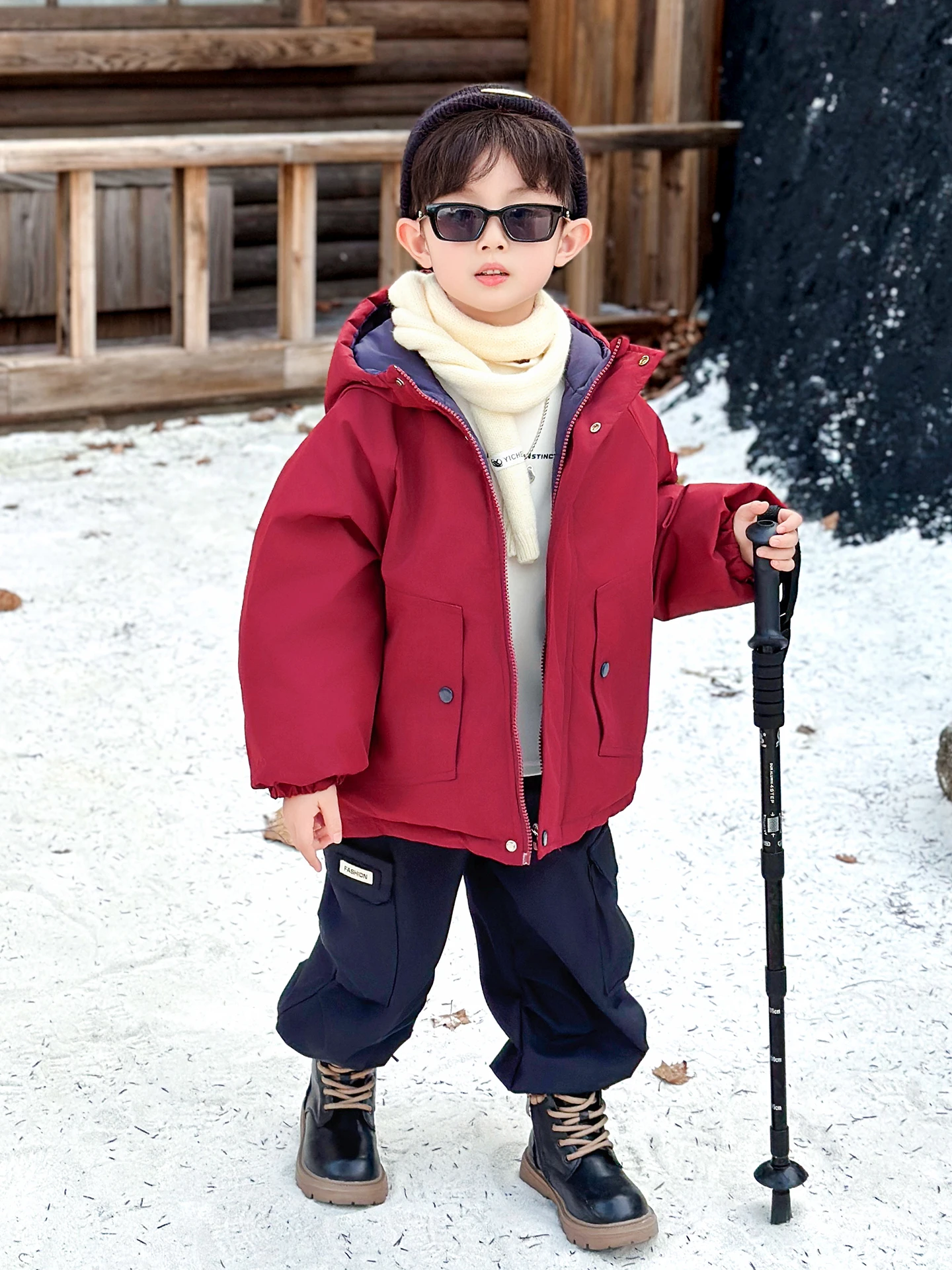 

Утепленная парка для мальчиков: модная, стильная зимняя одежда, детское хлопковое пальто, молодежная куртка с длинными рукавами...