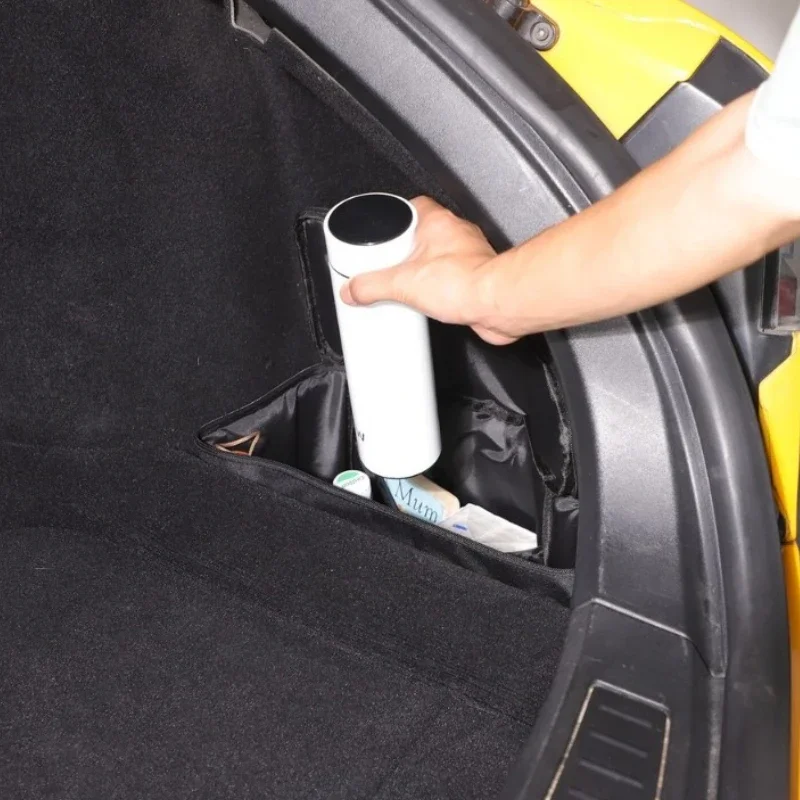 

For Tesla Model S 2014-2025 Oxford Cloth Black Car Trunk Left and Right Side Slot Storage Tool Bag Car Accessories