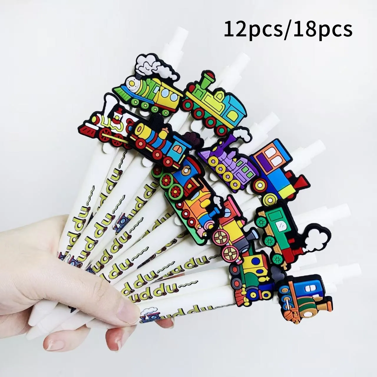 

12 шт./18 шт. креативные шариковые ручки серии Steam Train — идеально подходят для студентов и подарков