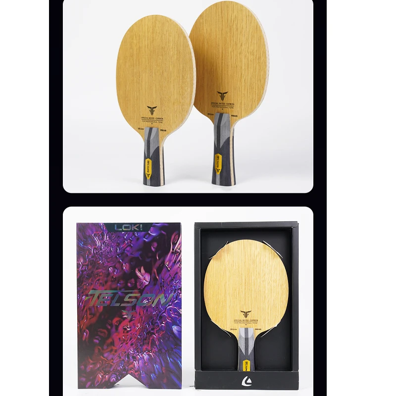 LOKI TELSON PRO-05 Inner ADC Table Tennis Blade OFF+ 5 Wood 2 Aramid Carbon Fiber Limba Face Ping Pong Paddle Loop & Fast Attack view 5