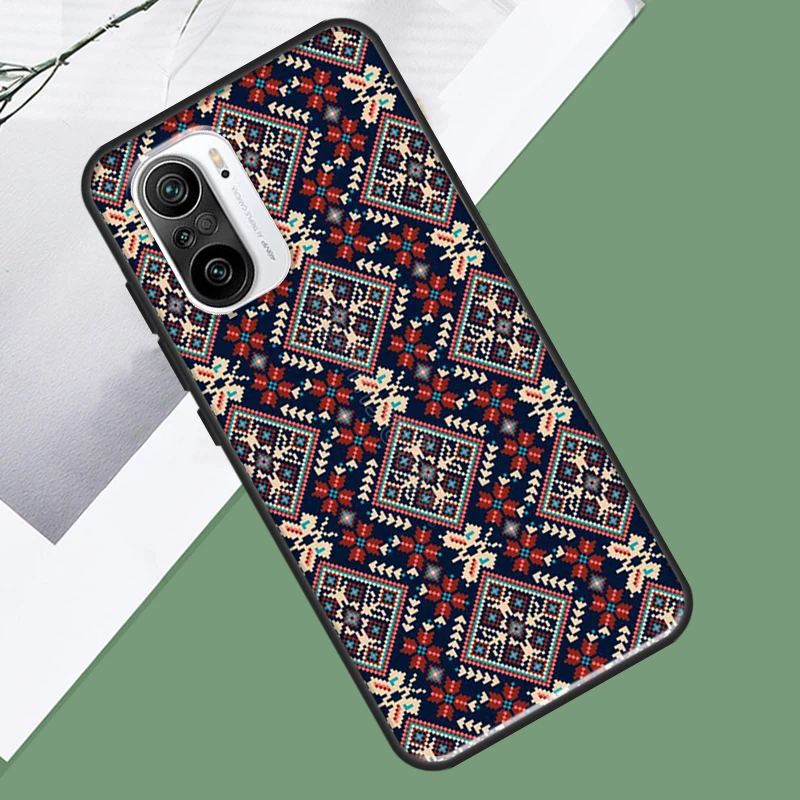 Ukrainian Embroidery Pattern For POCO X5 X3 F5 Pro F4 X4 GT M5s C40 F3 Phone Case For Xiaomi 12T 11T Pro 12 13 Lite 12X