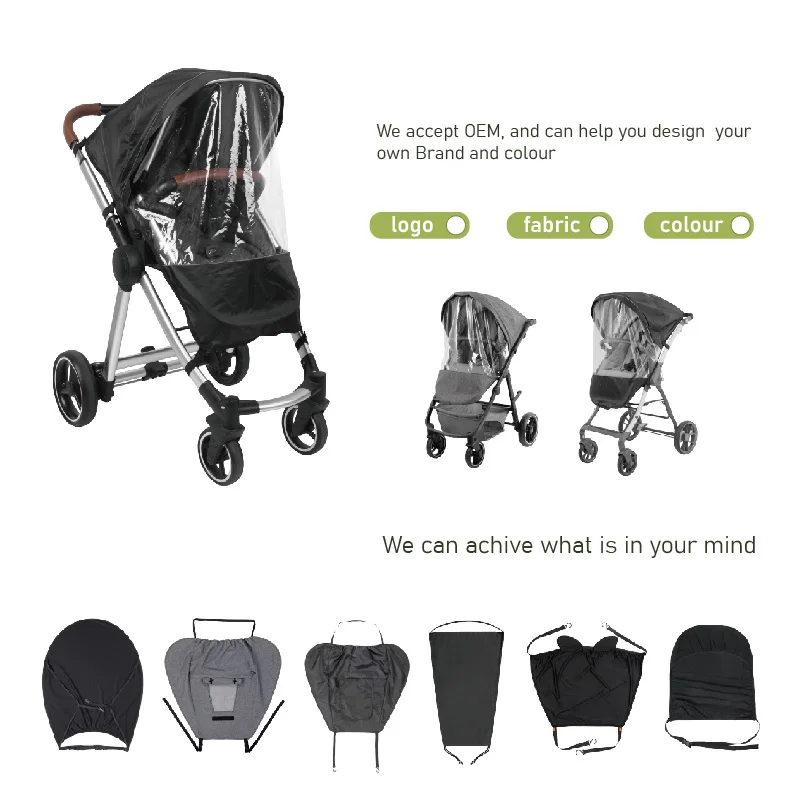 Waterproof and windproof protection Baby travel weatherproof shield Universal foldable stroller accessories Stroller rain cover