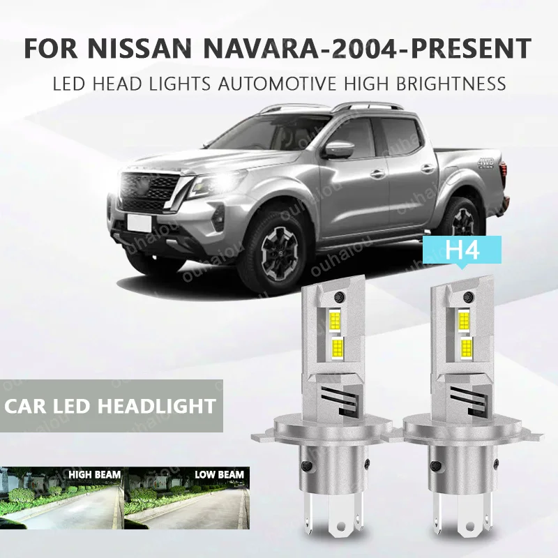 

FOR Nissan NAVARA-2004-PRESENT LED bulb car headlight with heat sink LED headlight H4 Light LED Chips Head Lamp