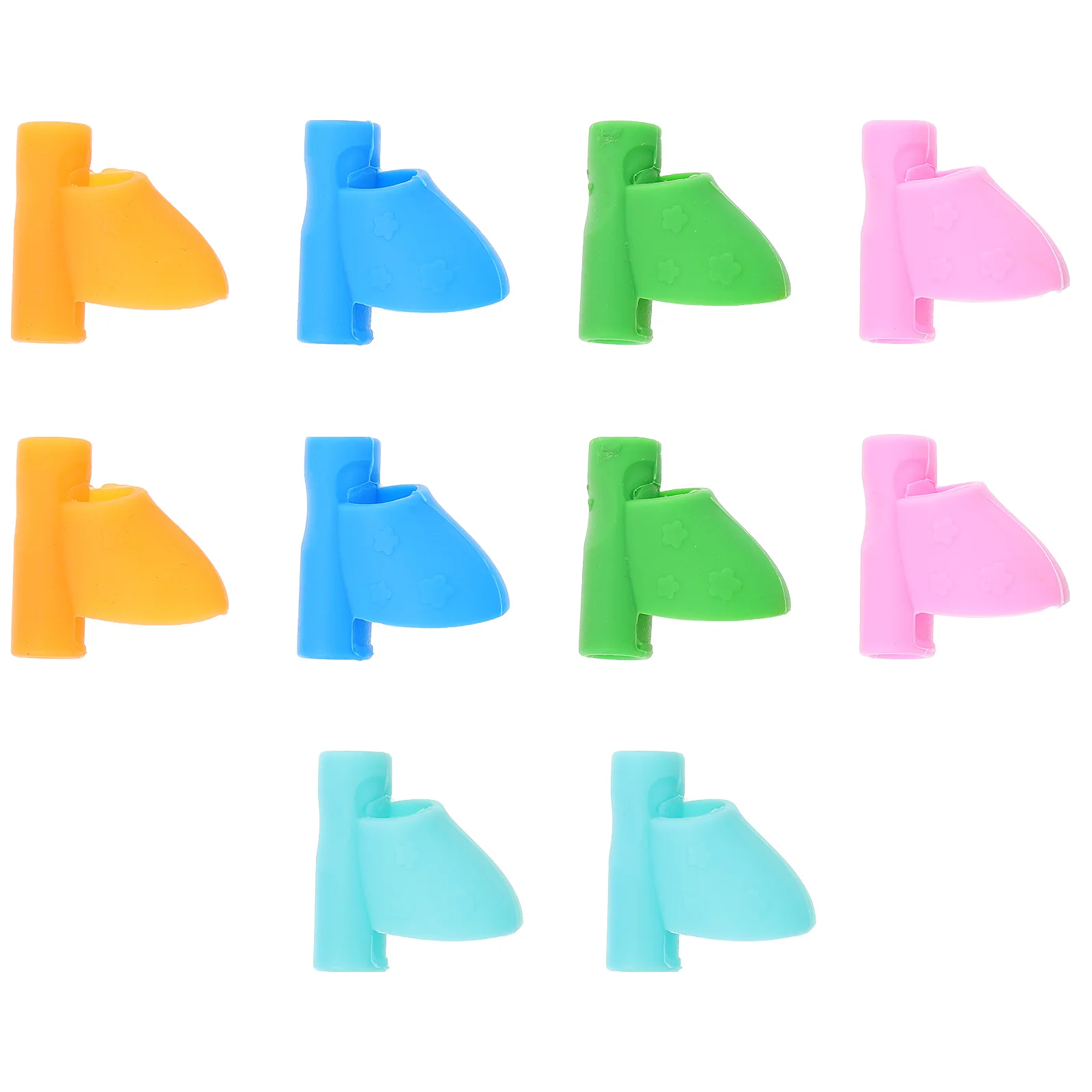 

10Pcs Pencil Writing Posture Correction Silicone Holders Assorted Color Ergonomic Handwriting Training Aid Writing