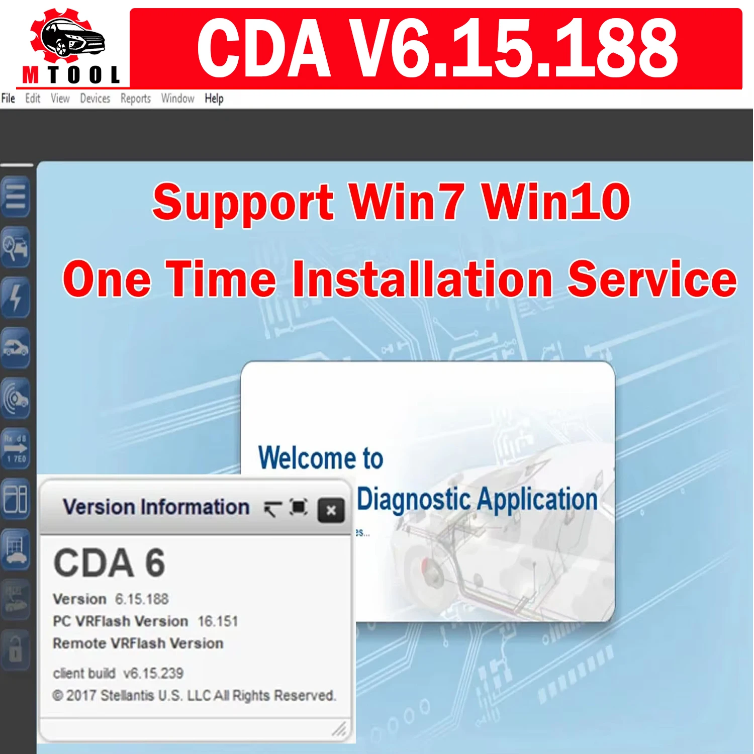 

CDA 6.15.188 CDA6 Engineering Software for MicroPod2 Work with FLASH Downloader AND VIN EDITING for DODGE for CHRYSLER for JEEP