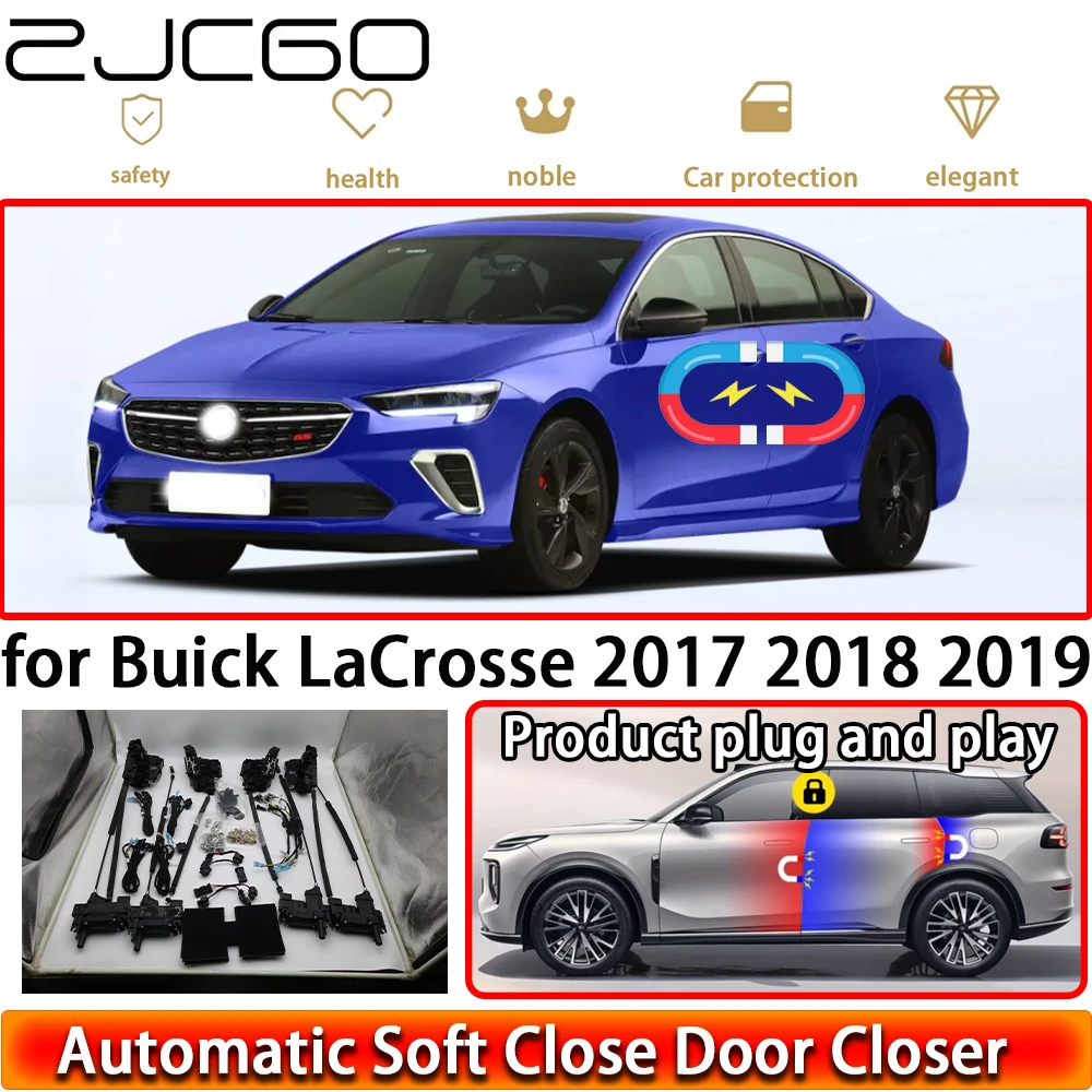 

ZJCGO for Buick LaCrosse 2017 2018 2019 OEM Soft Close Door Kit Power Closing Latch System Auto Pull Door Easy Close Plug & Play