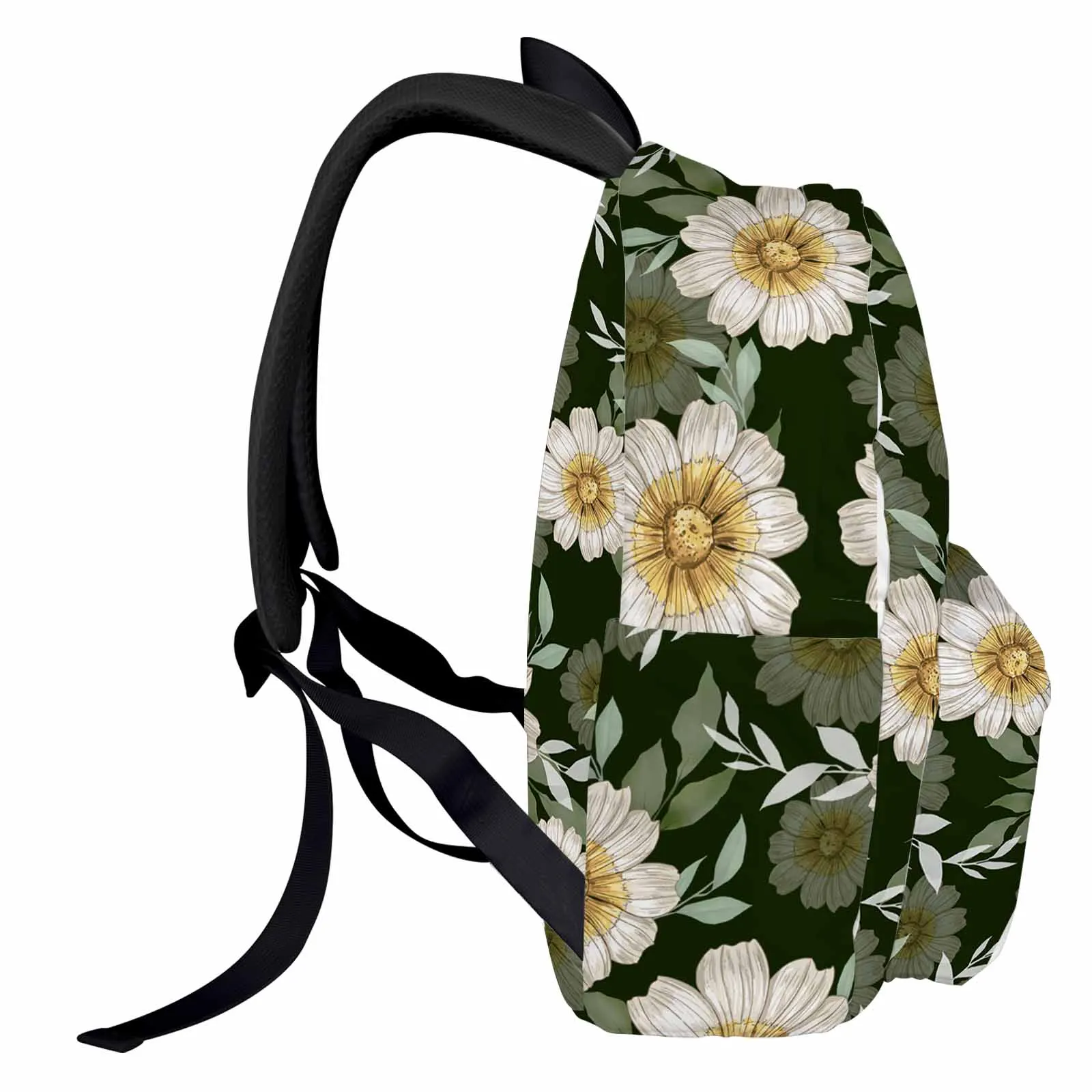 Plant Daisy Leaves Green Rural Countryside Backpacks Teenagers Student School Bags Laptop Custom Backpack Men Women Travel