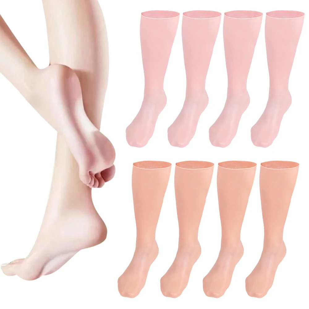 

1 Pair Silicone Gel Socks Foot Skin Care SEBS Moisturizing Silicone Gel Elasticity Socks