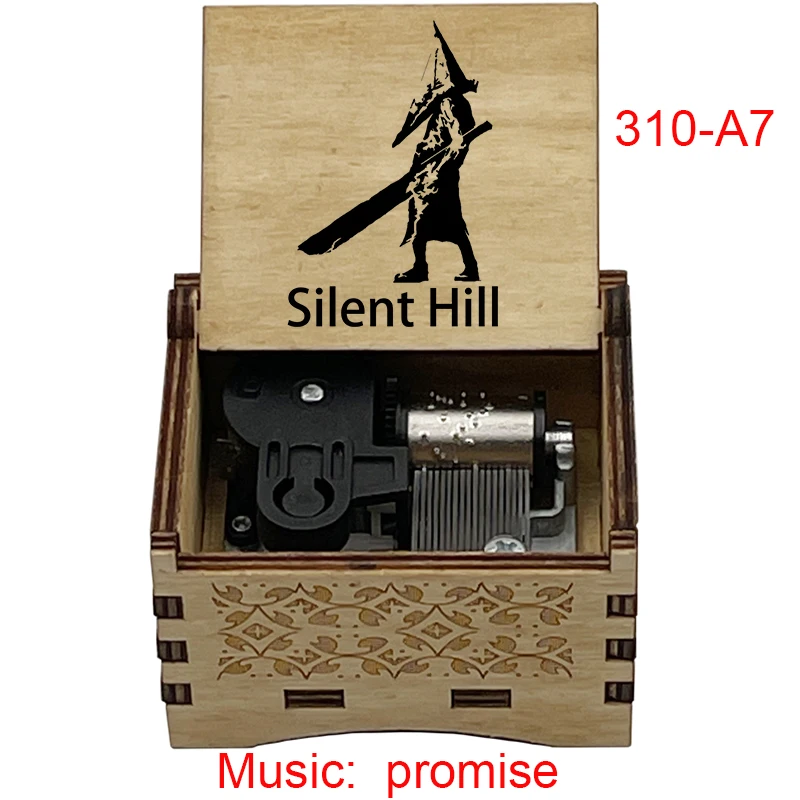 Game Silent Hill 2 Classic Soundtrack《Promise》Adaptierte 18-Ton-Musikbox, Dekoration aus Holz für Zuhause, Ornamente, Geschenke für Feiertagspartys