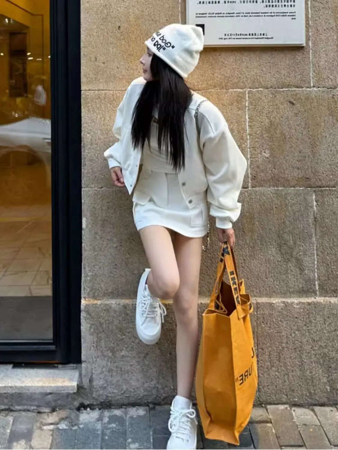 Kurtki Damskie Odzież Damska Moda Koreańska Styl Casual Prosty Czysty Długi Rękaw Oversize Kieszeń Z Przodu Guziki Elastyczny Dół