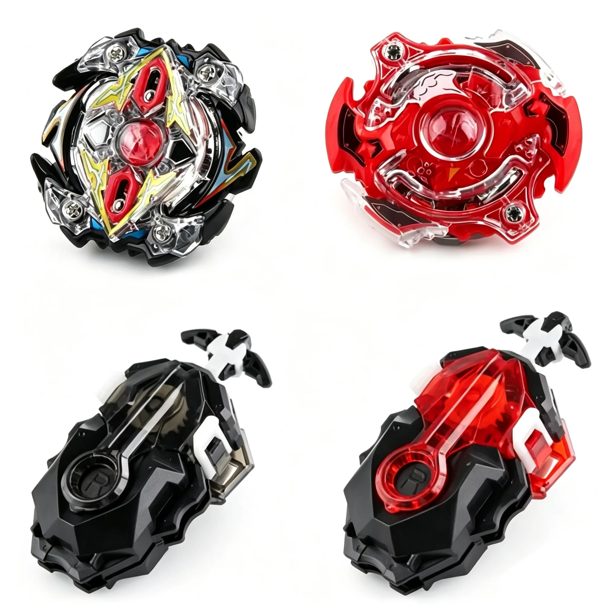 Burst Against Gyro Set, Metal Gyro+Cable Launcher, Children's Competitive Game Toy Boy Christmas Gift