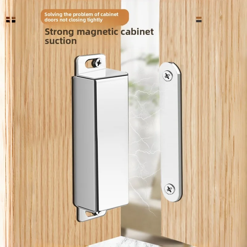 Magnetic Door Catch Strong Heavy Duty Cupboard Magnets Kitchen Cabinet Catches Magnet Latches Stainless Steel For Door Cupboard
