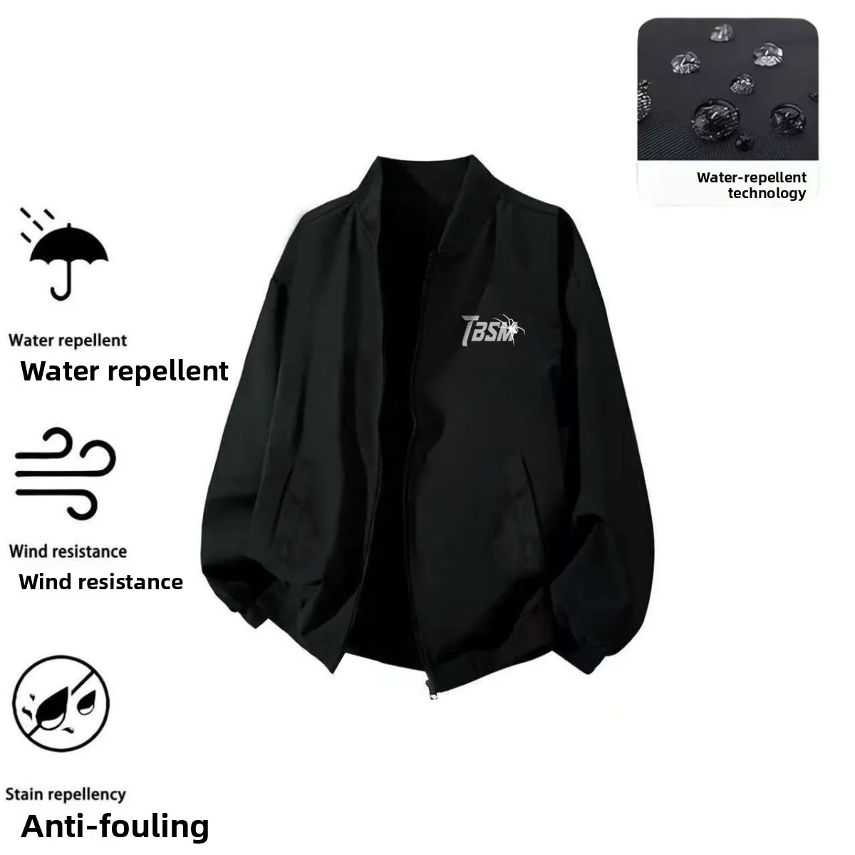 جاكيت رياضي أمريكي الطراز للجنسين لفصلي الربيع والخريف، فضفاض وعملي، مناسب للأزواج، بقصة قياسية وأكمام طويلة وسحاب #3