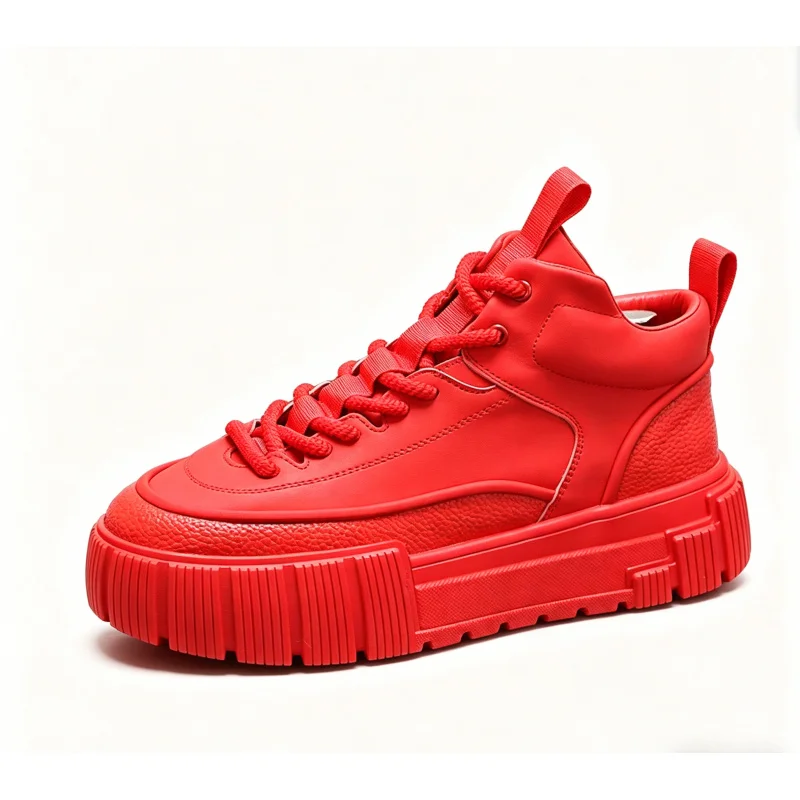 

2026 European Design Men‘s Casual Sneakers , Light Luxury High Quality All-Match Board Shoes Trendy Red Fashion Shoes for Spring