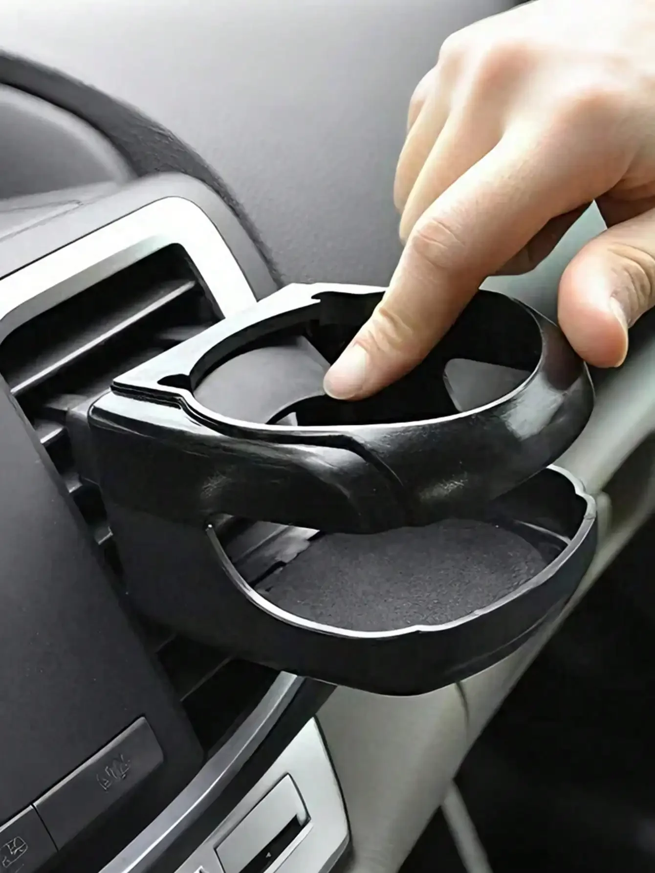 Universal Car Air Vent Cup Holder, ABS Plastic Drink Bottle Can Holder with Stable Clip & Non-slip Base