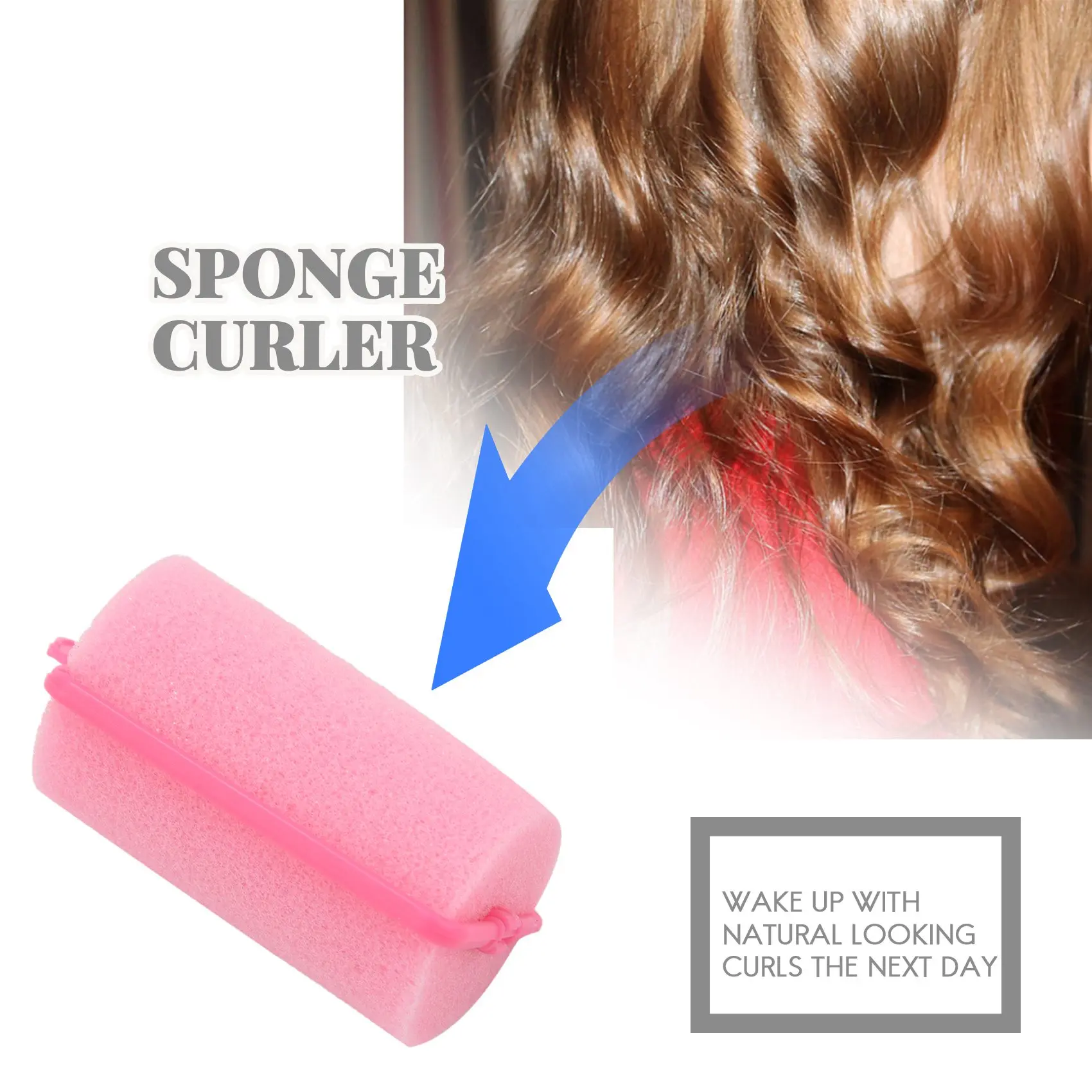 12Pcs dark pink Hair Styling Soft Foam Sponge Rollers Curlers Hairdressing Tool