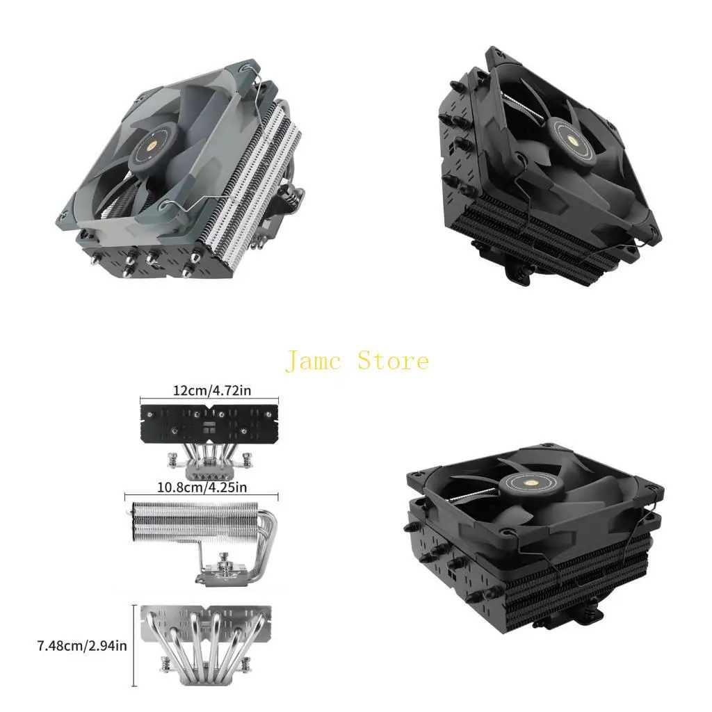 

LX0B CPU Cooling Air-cooled Down-pressure Radiator with Quiet Fan High Efficiency for 1700 Series Desktop Computers