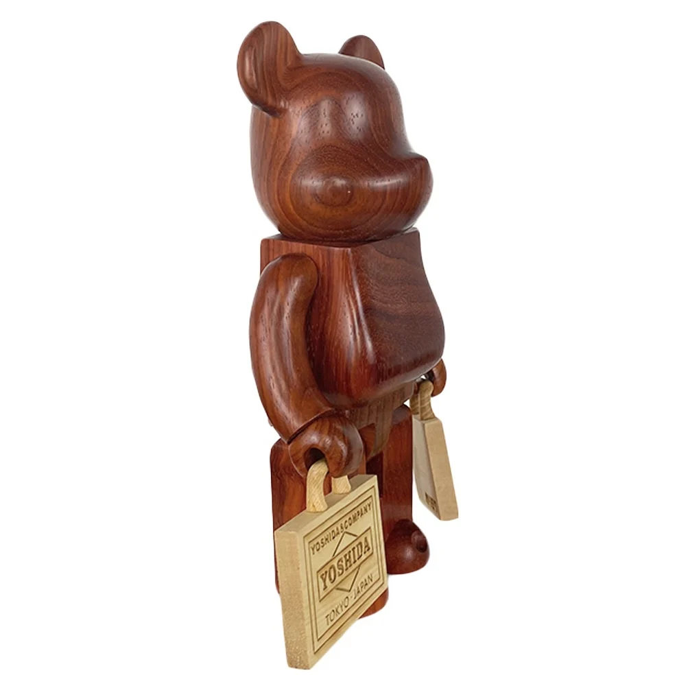 Bearbrick 400% African Rosewood High Specification Wooden Handmade Teddy Bea Suitcase Accessories Exquisite Wooden Box Packaging