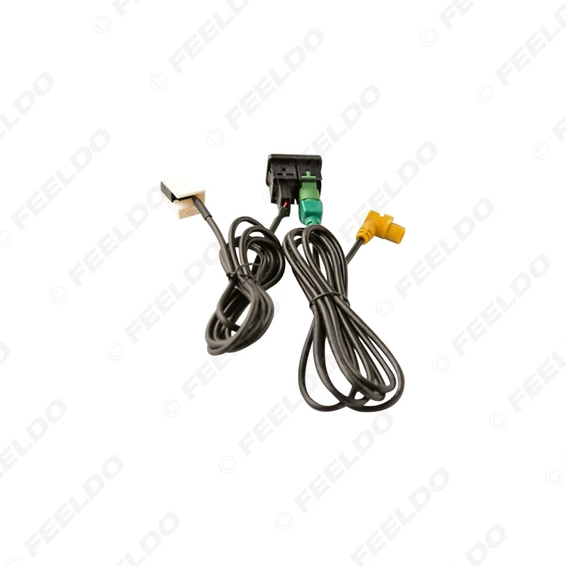 Car USB AUX Data Adapter Switch Button Cable wiring Harness For Volkswagen Golf POLO GTI Bora RCD510 RNS315 RCD310
