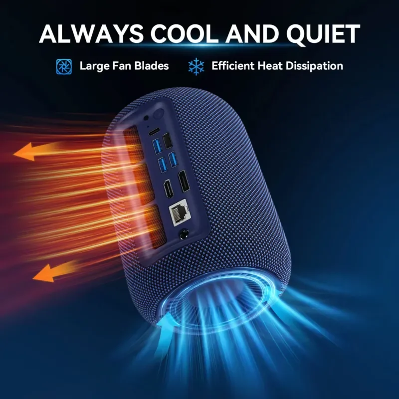 Sihovision AMD Ryzen 7 8745HS Mini PC Built-in 5W Speakers USB4 40Gbps 2.5G LAN WiFi6 DDR5 Desktop Computer