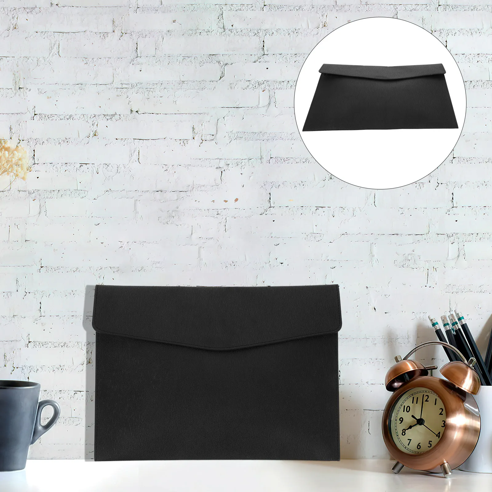 

Faux Document Pouch for Jewelry Receipts File Organizer Safe Wear-Resistant Dirt-Resistant Portable Office