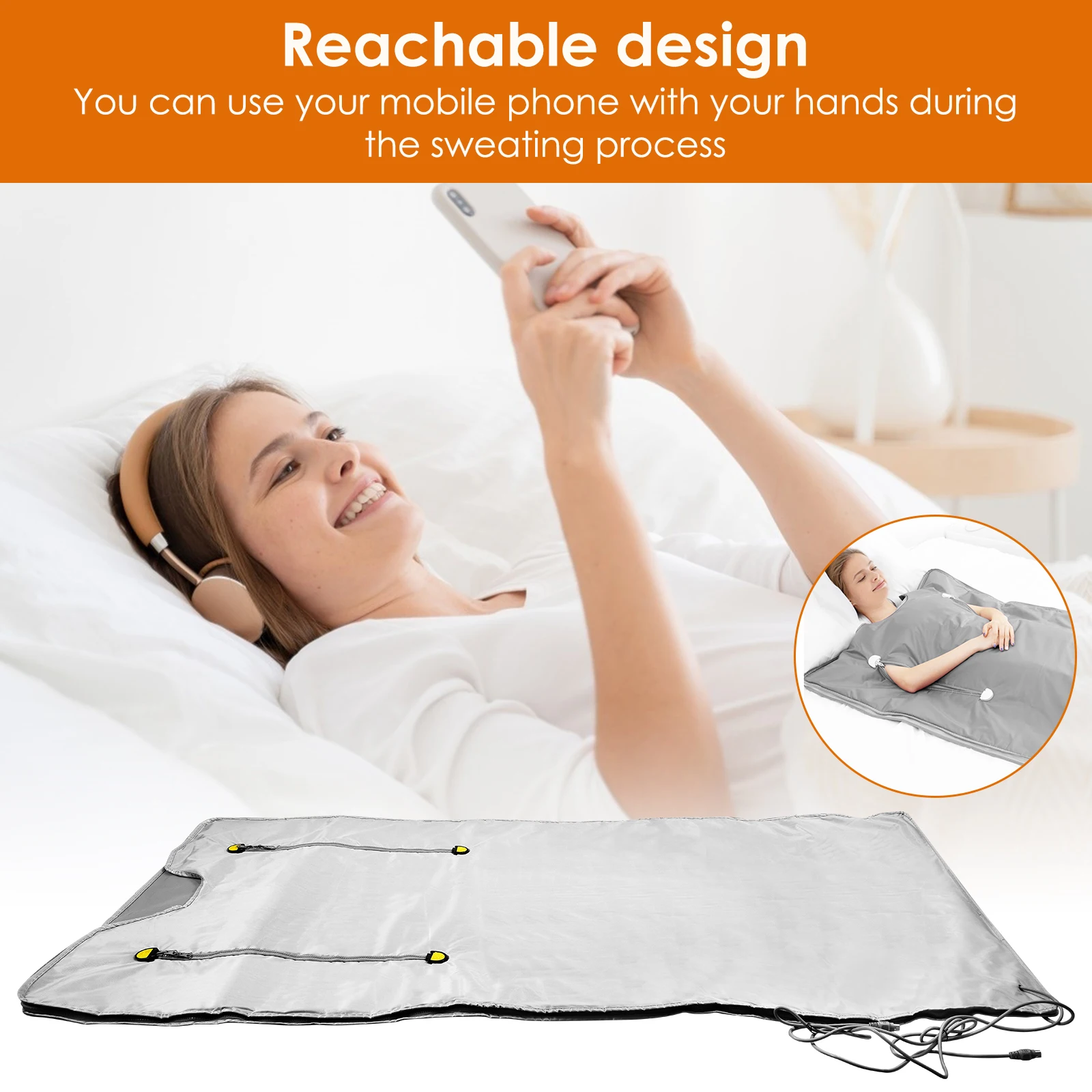 Space blanket far sauna blanket heating wet cold sweat steam room blanket for home beauty salon