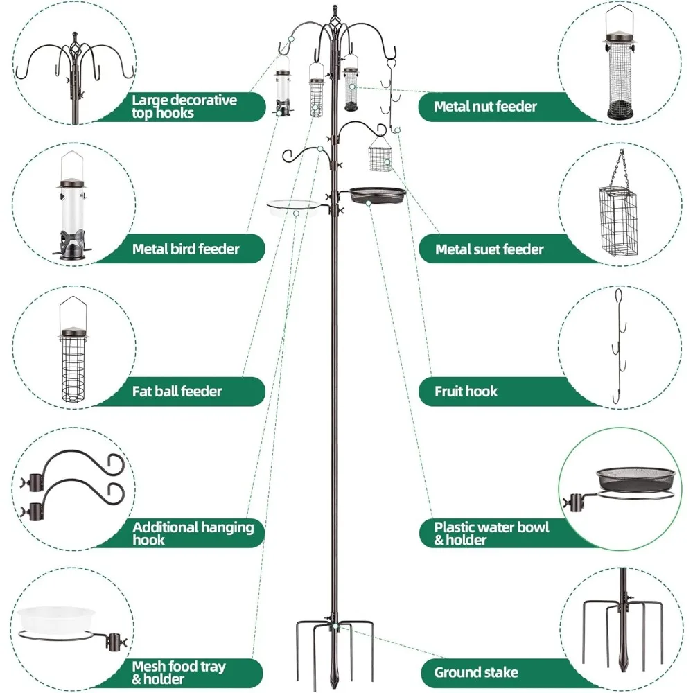 野鳥の餌台キット、吊り下げ式フィーダー、スエットホルダー、水飲みボウル付き、庭に鳥を引き付けるため