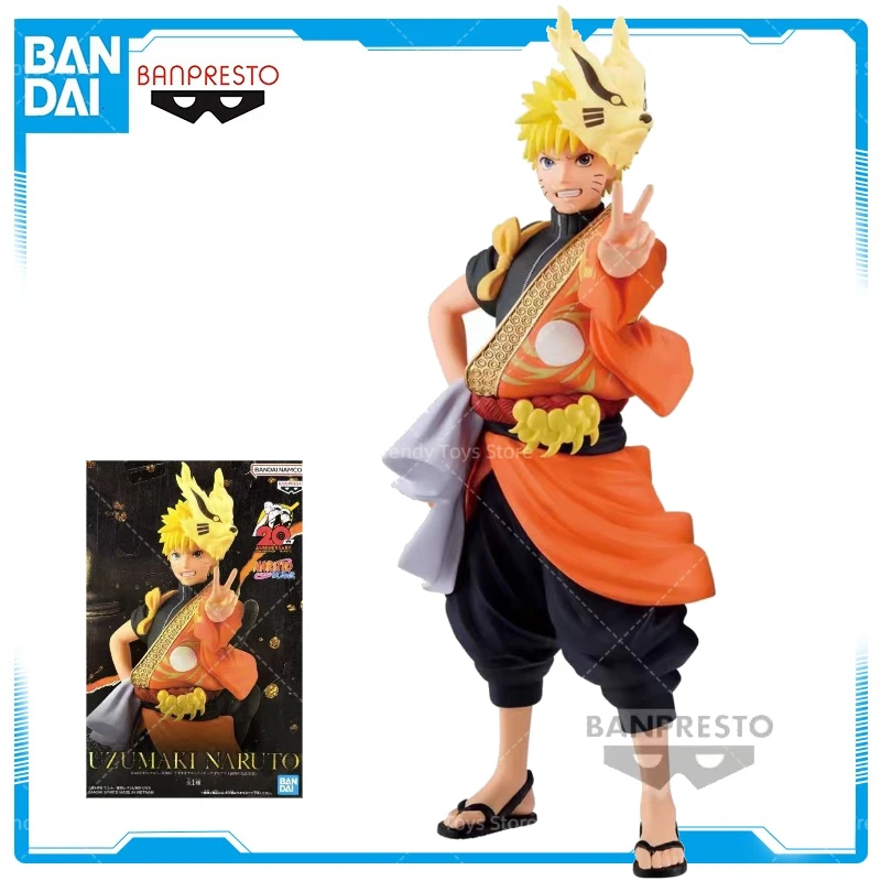 

In Stock Original BANPRSETO Uzumaki BANDAI Naruto Shippuden Sasuke Anime Figures 20Th Anniversary Action Figurine Model Gift WY