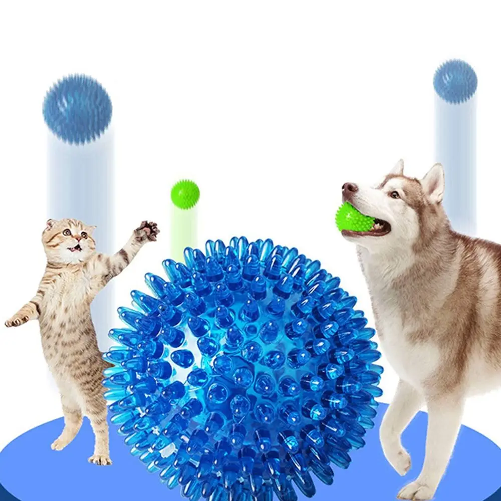 Small Colorful Puppy Chew Toys Aggressive Chewers Dog Toys Cleans Teeth Interactive Toys Hedgehog Ball Dog Balls Spikey Balls