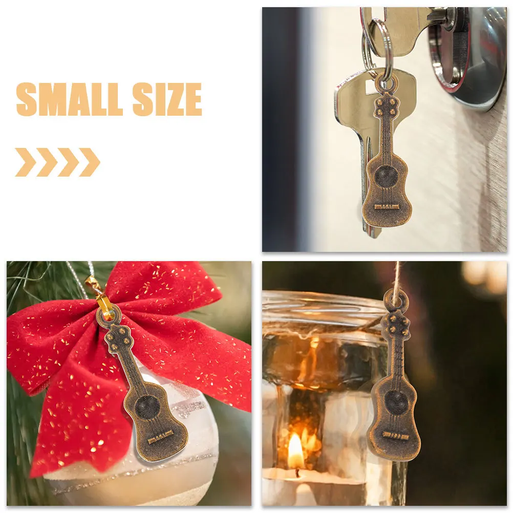 

100Pcs Guitar Charms DIY Metal Miniature Guitar Pendants Phone Case Charms Craft Decorations Phone Case Charm DIY Charm