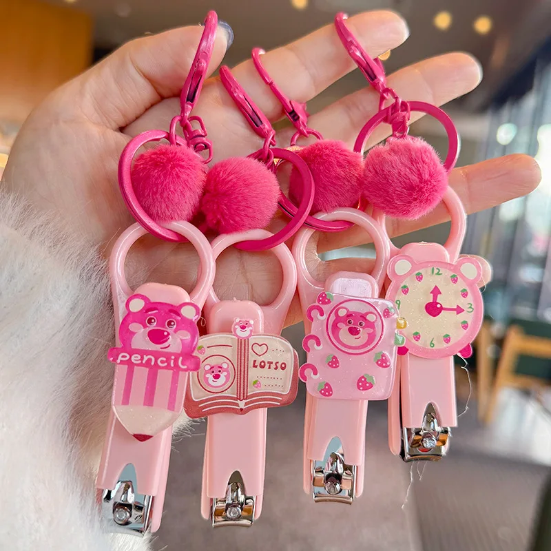 

Cute cartoon animal teddy bear nail clippers portable for home use anti-splashing nail knife
