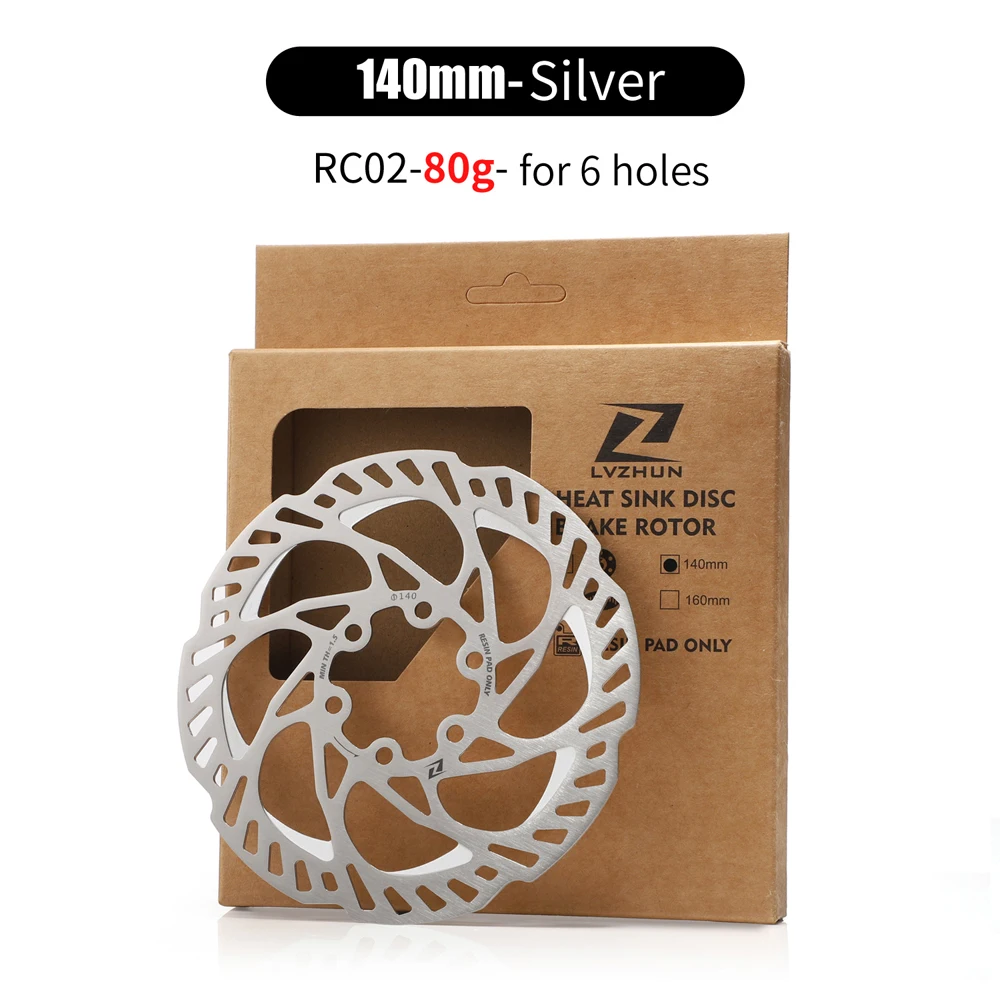Lvzhun 自転車ディスクブレーキローター 140/160mm 6ボルト セントラル