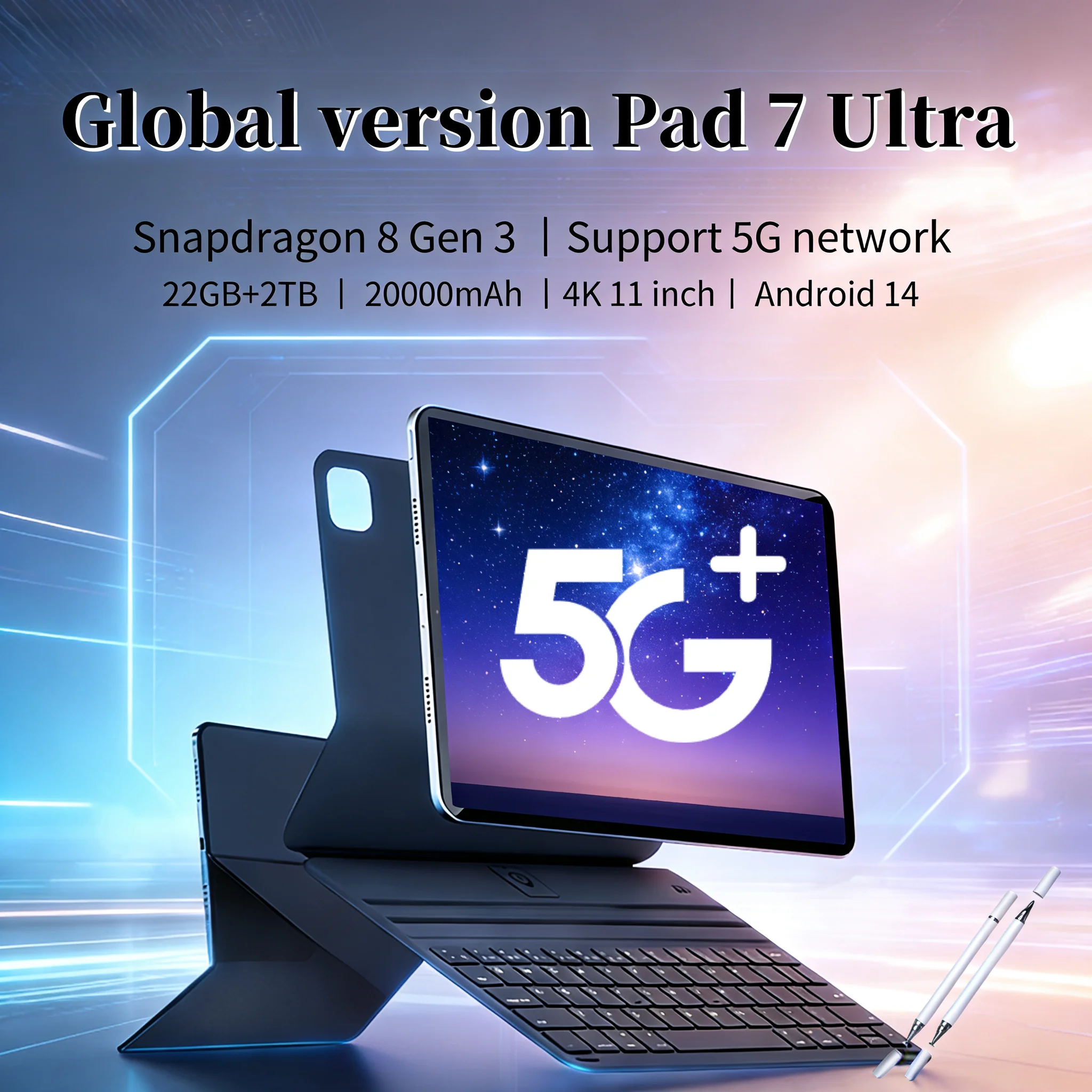 �y�Z�[�����z2025�N�O���[�o���� Pad 7S Pro Ultra Snapdragon8 Gen3 Android 14 �^�u���b�g 11�C���`HD 22GB+2TB 20000mAh 5G �f���A��SIM Wi-Fi �^�u���b�gPC