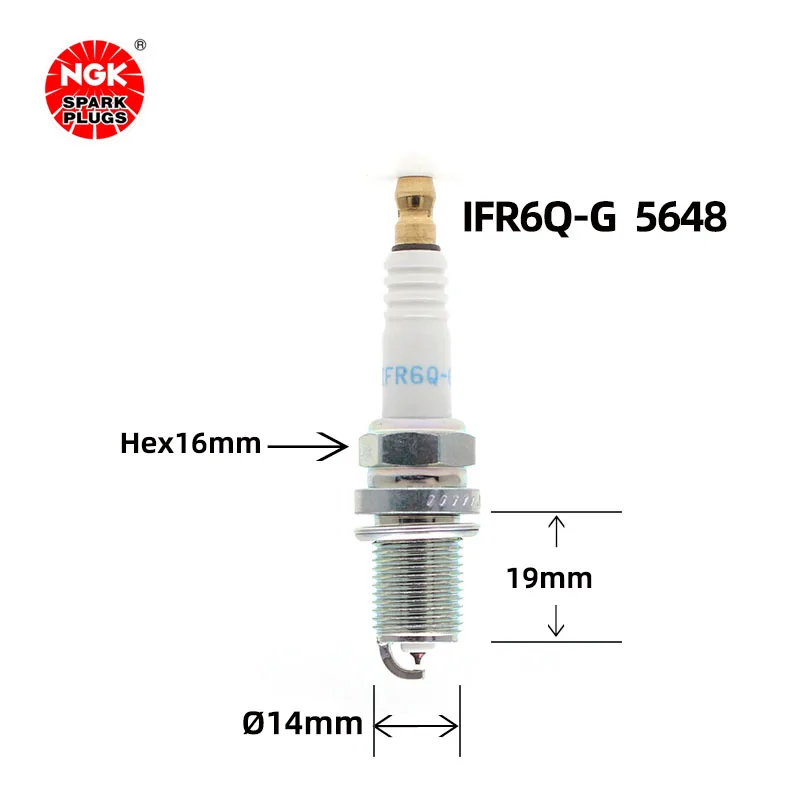 NGK Iridium Platinum Spark plug IFR6Q-G 5648 is suitable for the Mercedes-Benz S600L Maybach ASX Wing（4PCS)