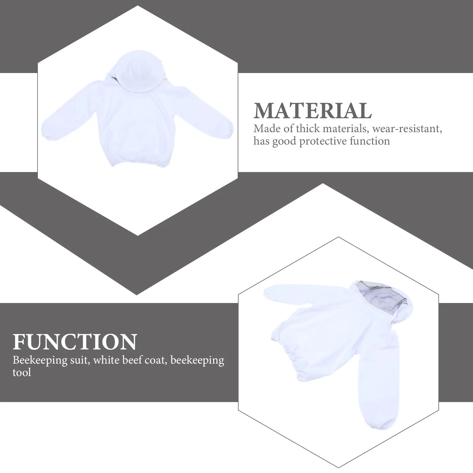 

1Set Beekeeping Suit Protective Thick Gloves Jacket Veil Hat Work Clothes Bee Proof Apiculture Supplies Beekeeping Suit