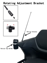 Panical 360° Rotation Adjustable Kit Antenna Set Extension Bracket Bar Trunk Left Right For Honda Gold Wing GL1800 2018-2024