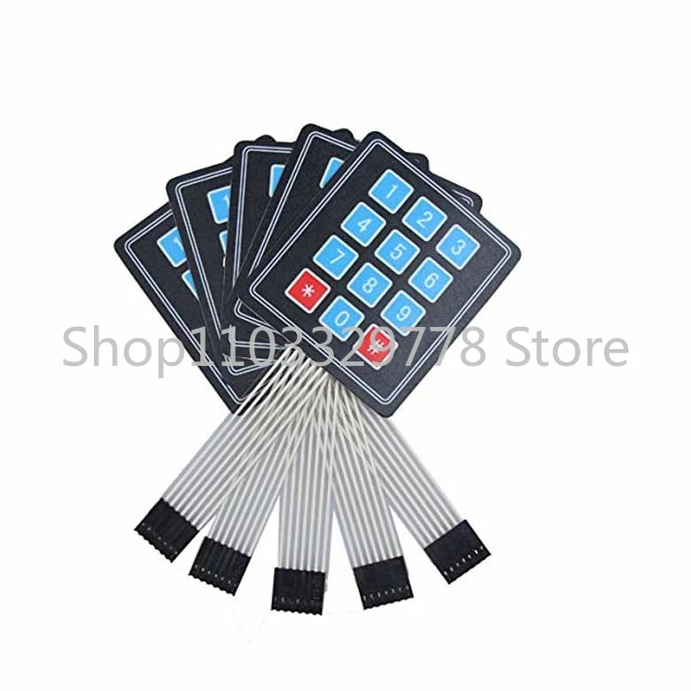 3*4 Matrix Keyboard Membrane Switch/Control Panel/Membrane Switches/Single Chip Microcomputer Extended Keyboard Promotion