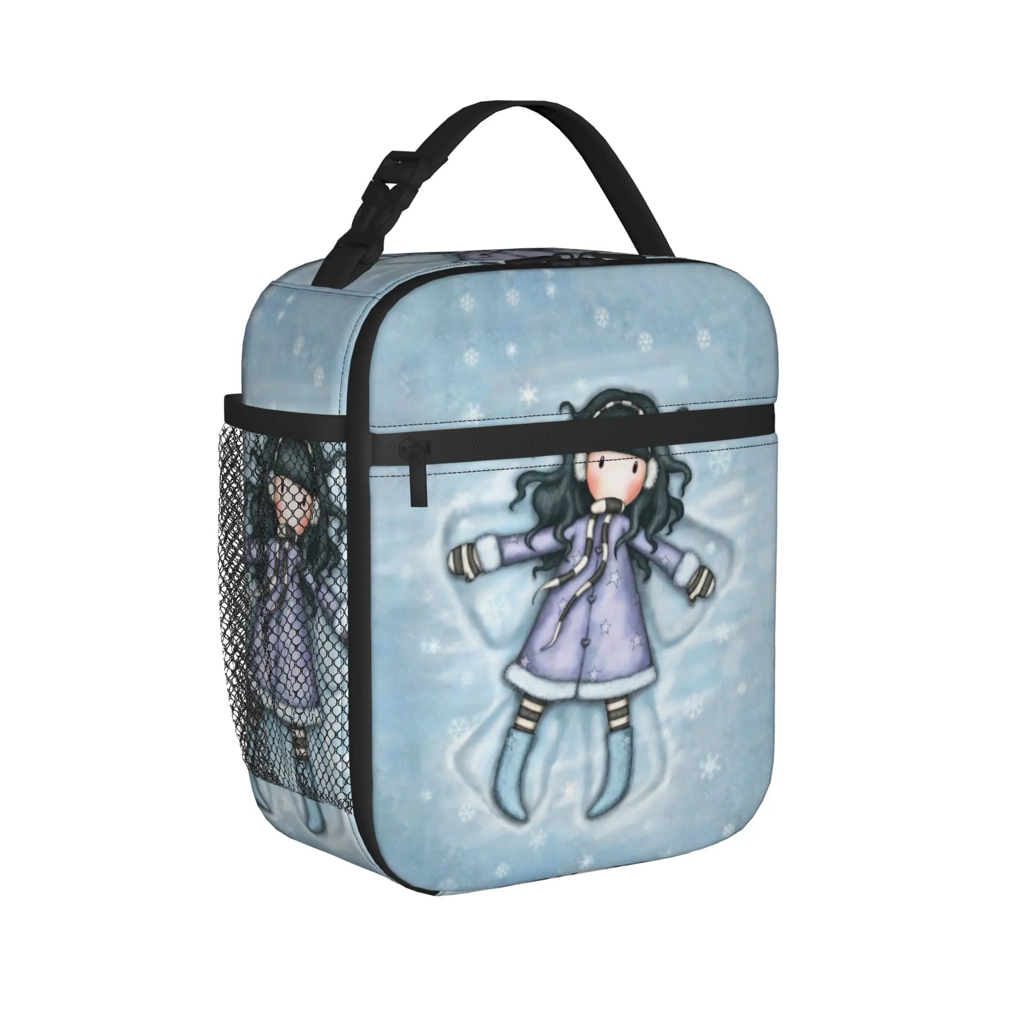 S-Santoro G-Gorjuss Insulated Lunch Bag Cooler Bag Reusable,Meal Container Art Cute Cartoon High Capacity Tote Lunch Box Travel