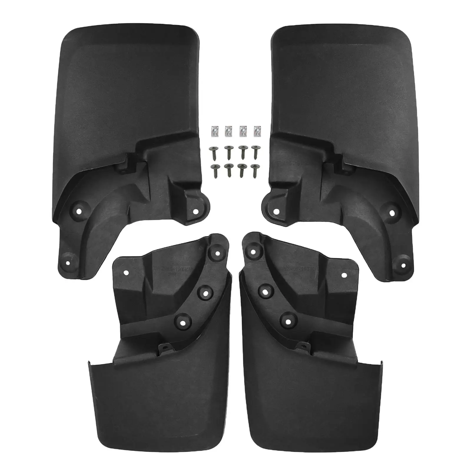 

4 Pieces, Front and Rear Set, Full , Splash Guards 2016-2021 Mudflaps Replacement Black