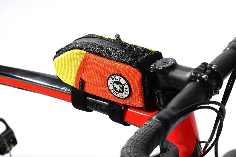 ULAC Wasserdichte Fahrrad-Top-Tube-Tasche, 0,9/1 l, MTB, Rennrad, leicht, langlebig, Fahrrad-Rahmentasche mit externen Seitentaschen – Detail 4
