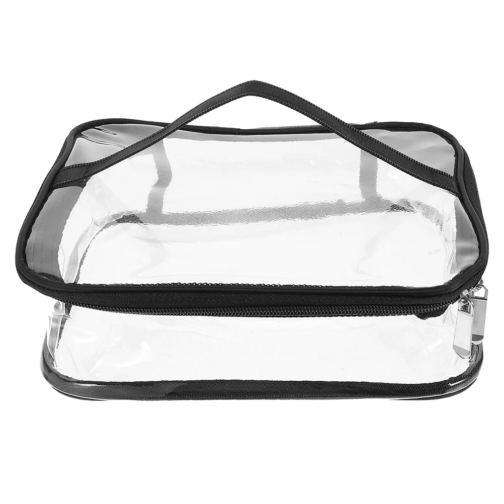 Transparent Portable Lunch Bag Toiletry Leak Proof Clear Travel Bags Skin Care Black Mini Makeup