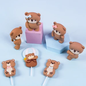 Pembe-ve-Mavi Ayı Kek Topper, Süsler, bebek Bebek Ayı, Kek Dekorasyon içine Eklemek, bir Erkek Bebek ve bir Kız bebek, 1st Doğum Günü Partisi, cinsiyet Reveal 8 en çok satılan, kabarık kek doğum günü-7 numara