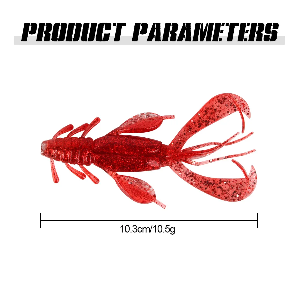 Rosewood Shrimp Soft Lure 10cm Creature Artificial Fishing Bait Wobblers Swimbait Silicone Bass Perch Craws Fishing Tackle