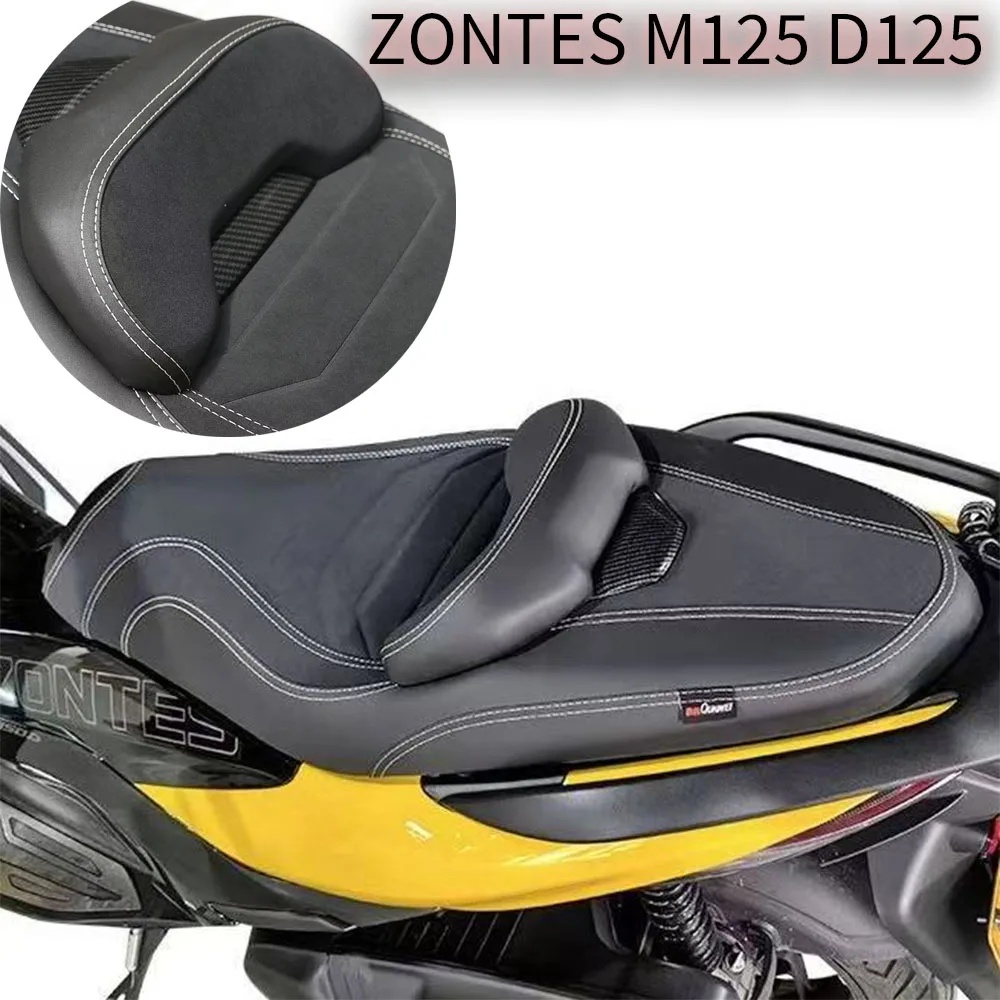 Comfortable Modified Motorcycle Seat Cushion with Backrest for ZONTES D125 125D 125 D - Assembly Required