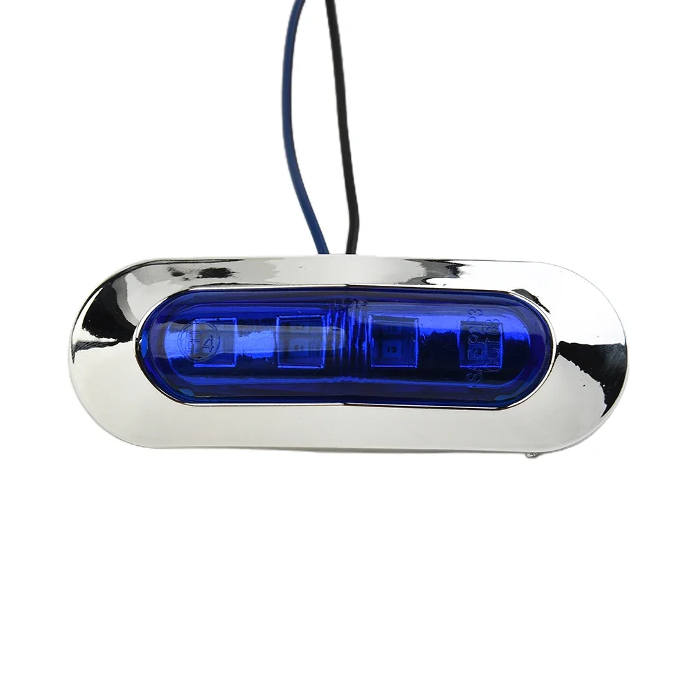 Luces LED de navegación para barcos, 4 Uds., impermeables, para yates marinos, lámpara de señal para barcos, AZUL, blanco, 12-24V, lámpara LED marina