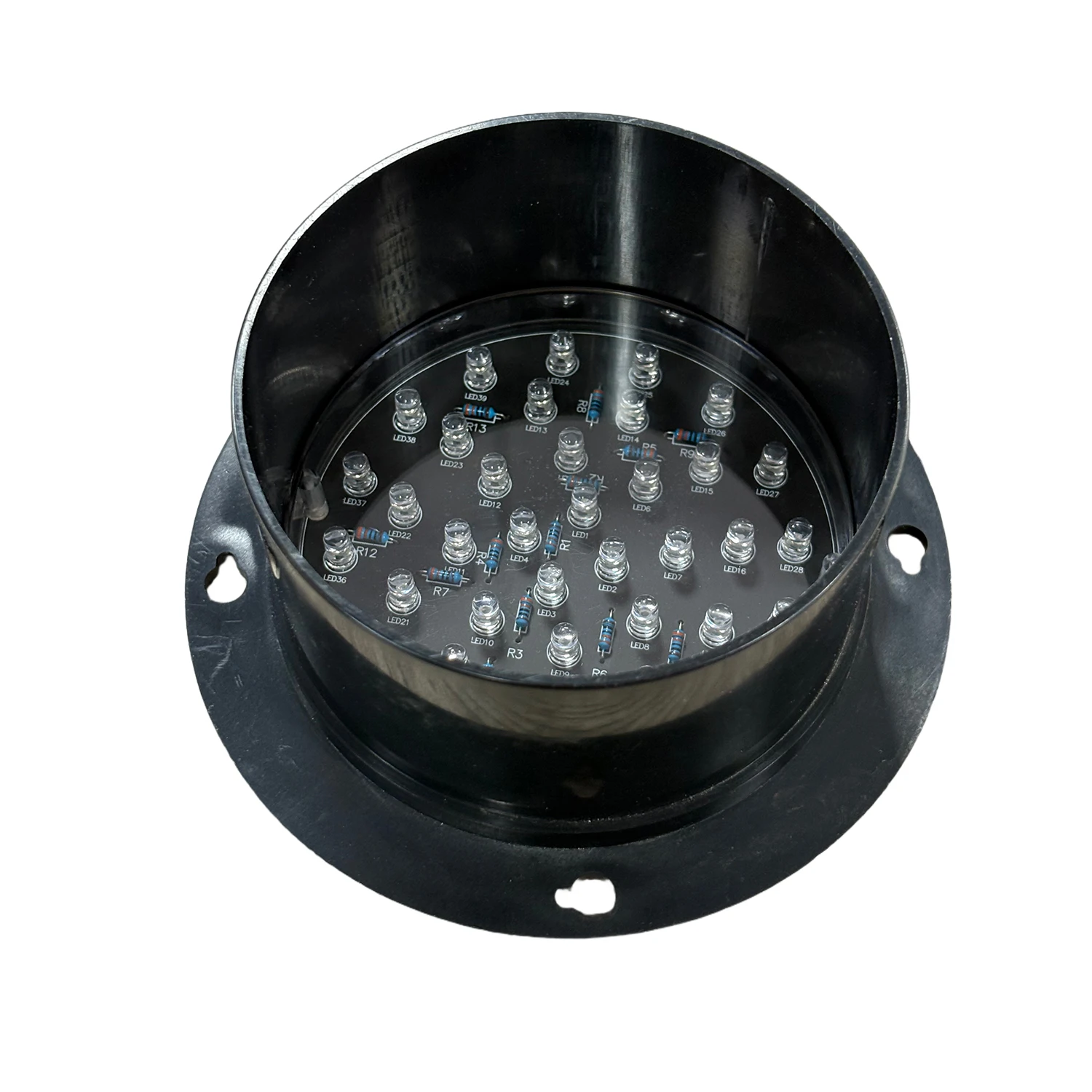 ไฟจราจรขนาดเล็ก 40 หลอด LED, DC 12V, 100 มม., โครงสร้างพีซี, ไฟตกแต่งและเตือนความปลอดภัย