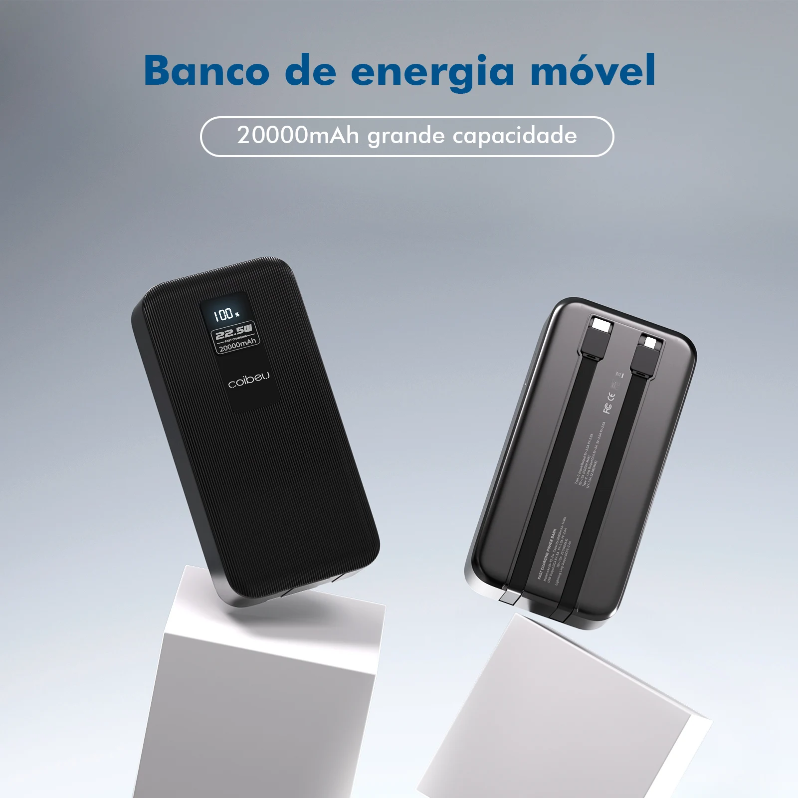 20000mAh Portable Power Bank Charger, Basesus Powerbank, Rechargeable Batteries, Portable Powerbank, TYPE-C, USB, Black