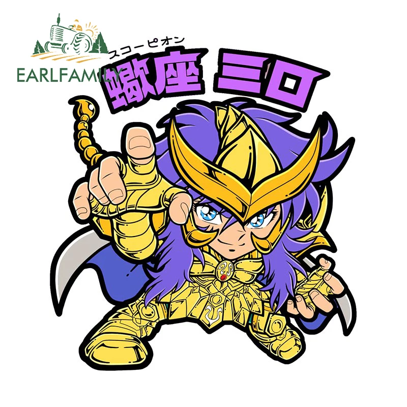 EARLFAMILY 13cm for Personality Saint Seiya Car Sticker Windshield Creative Decal Car Goods Vinyl Waterproof Bumper Decoration