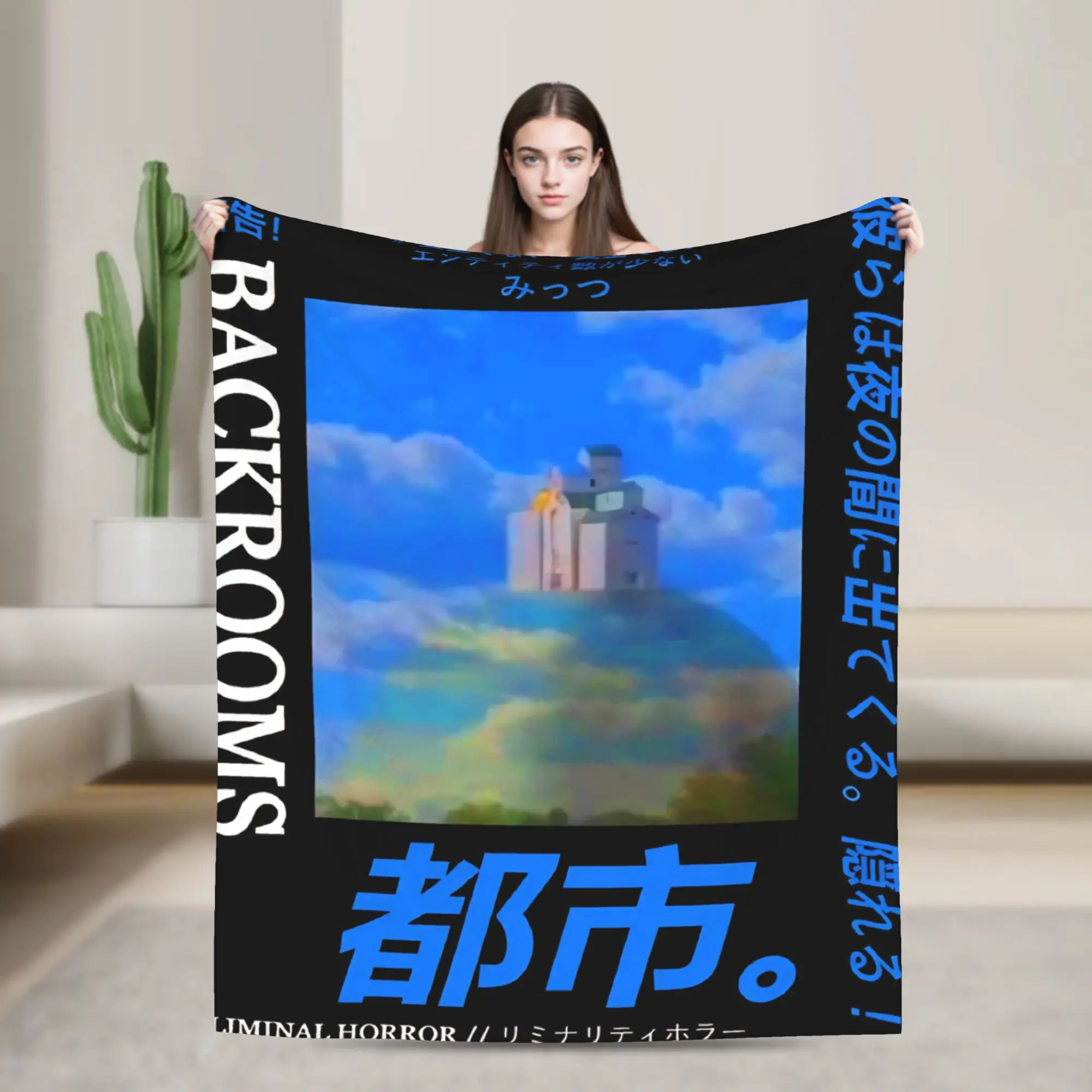 Backrooms Level 94 Blanket Quality Warm Soft  Bedding Throws Winter Kids Couch Chair Sofa Bed Print Bedspread