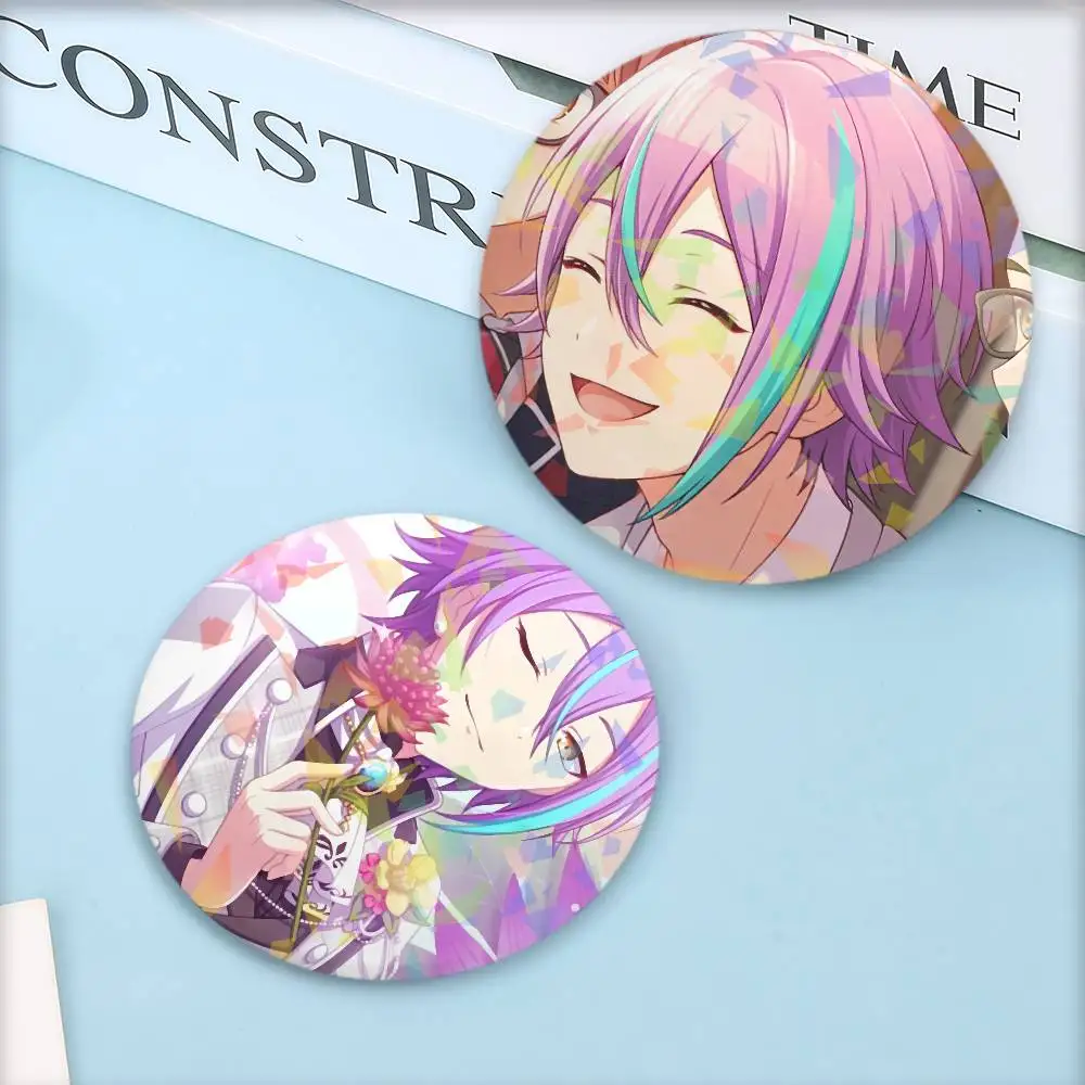 أنيمي Kamishiro روي شارات مستديرة رائعة شارة دبابيس دبابيس الإبداعية للملابس الليزر قبعة ظهره هدية الملحقات